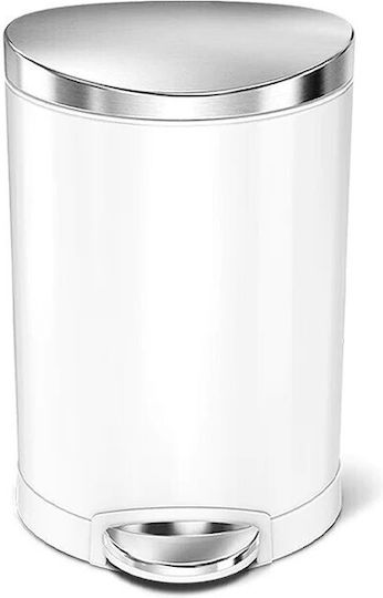 Simplehuman Simplehuman Mülleimer aus Inox mit Pedal Weiß 6lt