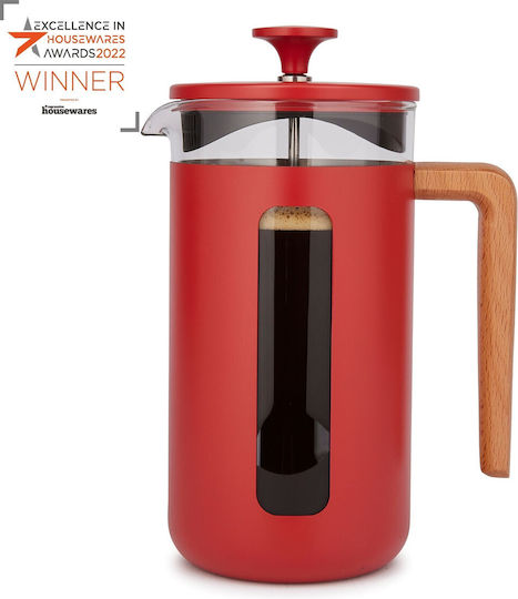 Manual Filter Coffee Maker Made of Borosilicate Glass 1l Pisa Red La Cafetiere