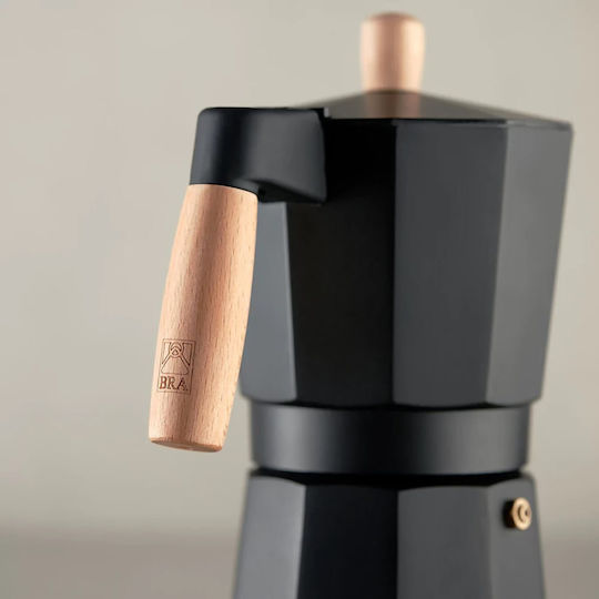 Bra Market Μπρίκι Espresso Inox Μαύρο