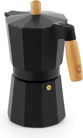 Bra Market Μπρίκι Espresso Inox Μαύρο