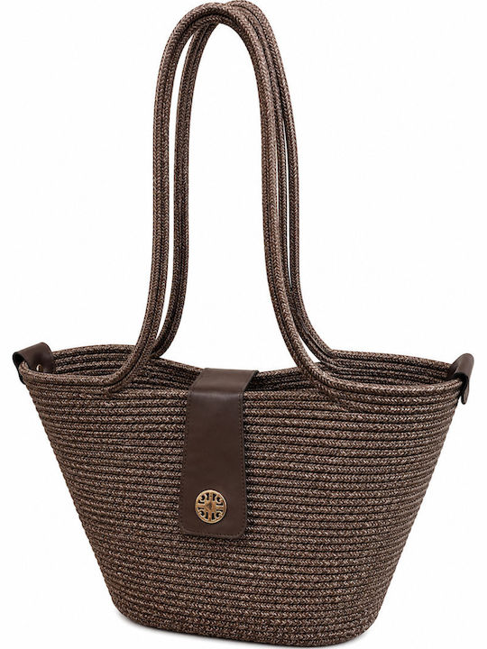 Wicker Brown Beach Bag