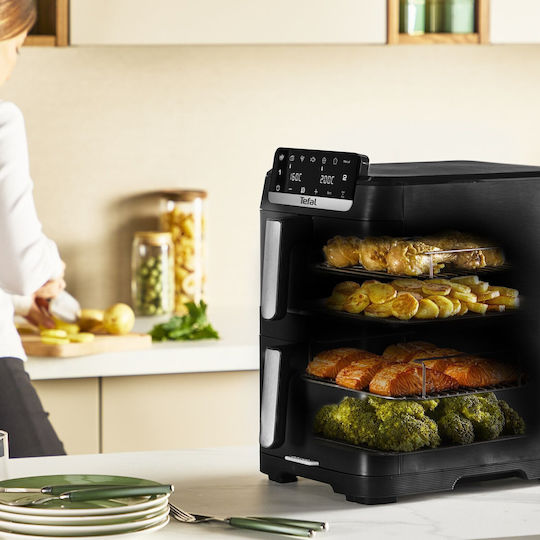 Tefal Easy Fry Air Fryer με Διπλό Αποσπώμενο Κάδο 10lt Μαύρο