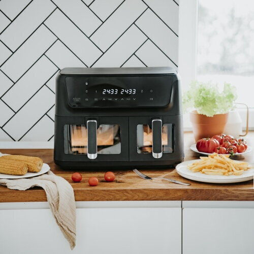 Air Fryer με Διπλό Αποσπώμενο Κάδο 11lt Μαύρο AD 6324