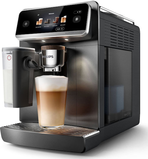 Philips Café Aromis Серия 8000 Автоматична Еспресо Машина 1500W Налягане 15bar за Капучино с Мелачка и Wi-Fi Сива EP8757/12
