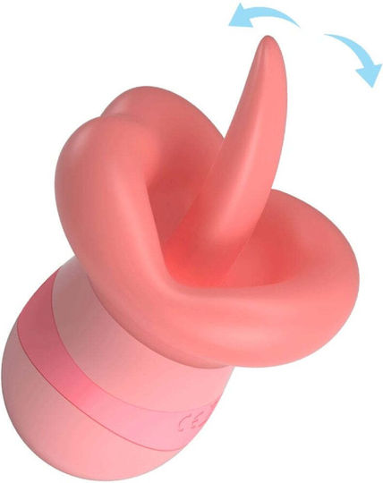 Vibrator Lingual 10 Moduri de Vibrație Lins Stimulare Clitoris Sân Silicon Medical Rezistent la Apă