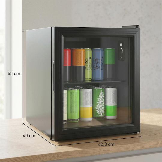 HomCom Ψυγείο Αναψυκτικών 46lt Υ55xΠ42.3xΒ40cm