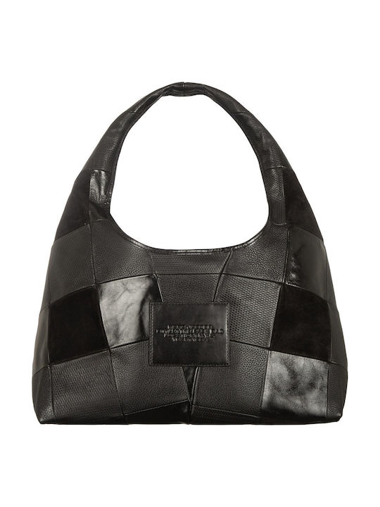 Leather Women's Shoulder Bag Black