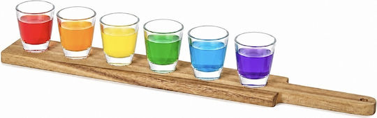 Pahare Pentru Shot Din Sticlă Bej 30ml 6 Bucăți