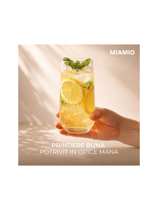 Miamio Set Pahare Pentru Apă Cocteiluri Din Sticlă 460ml 6 Bucăți