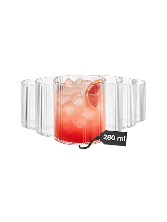 Miamio Set Pahare Pentru Apă Cocteiluri Din Sticlă 280ml 6 Bucăți