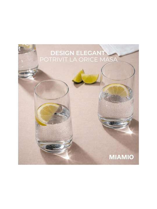 Miamio Set Pahare Pentru Apă Cocteiluri Din Sticlă 460ml 6 Bucăți