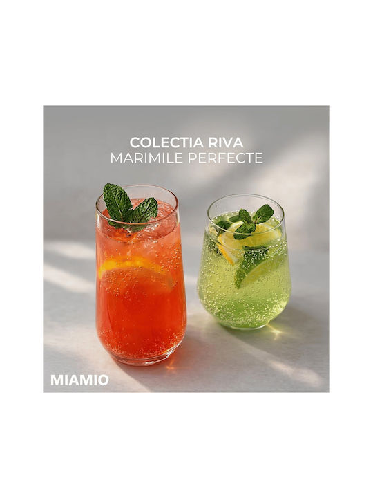 Miamio Set Pahare Pentru Apă Cocteiluri Din Sticlă 460ml 6 Bucăți