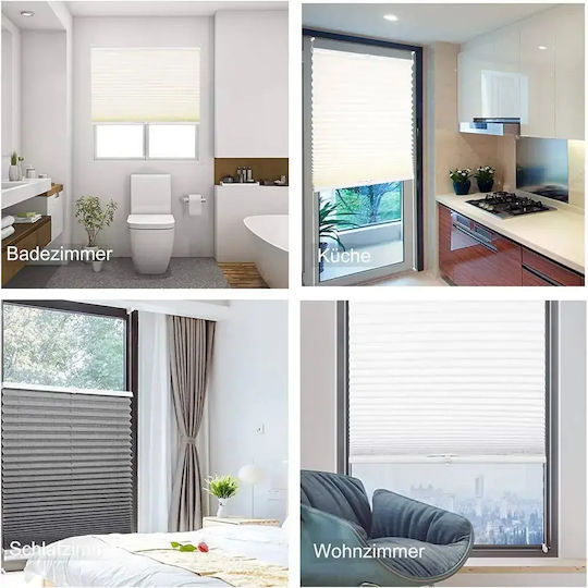 Woltu Fabric Shading Blind In White Colour W70xH220cm