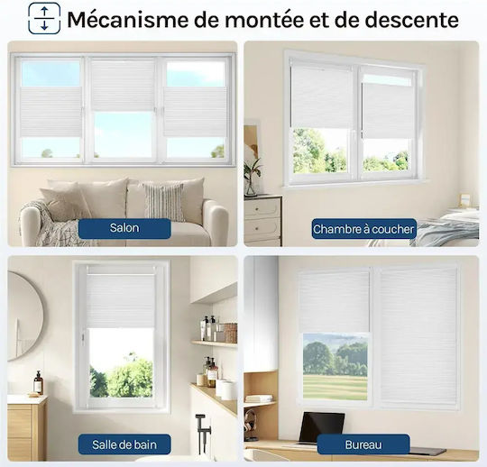 Woltu Jaluzea De Aluminiu Albă P80xÎ130cm