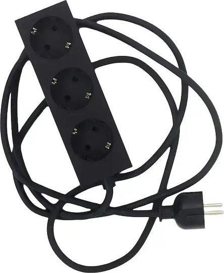 Pedestal Steckdosenleiste 3 Steckdosen mit Kabel 2m