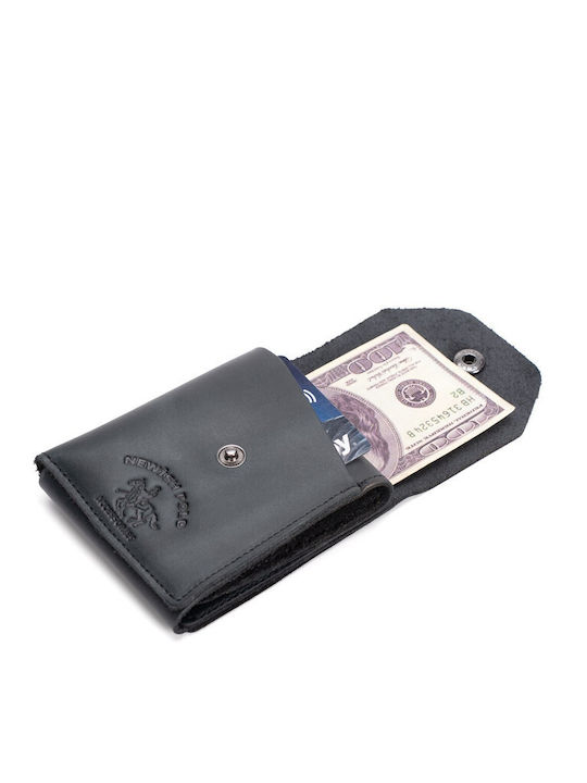 Мъжки кожен портфейл с RFID Черен