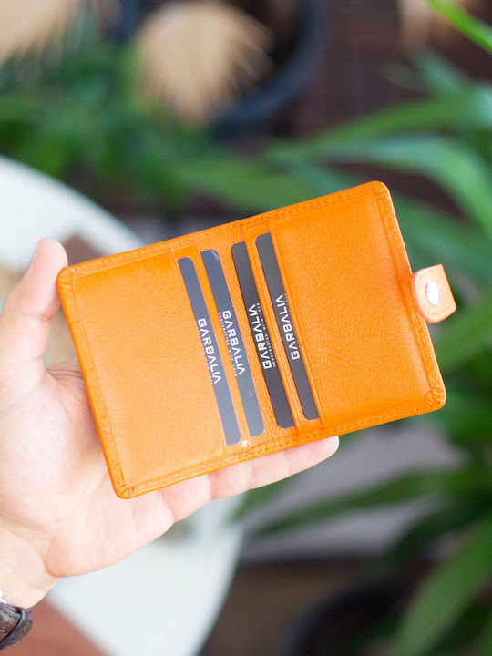 Leder Herrenbrieftasche Karten Orange