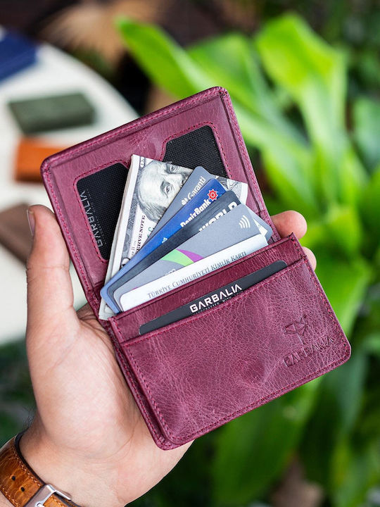 Leather Men's Card Wallet Green
