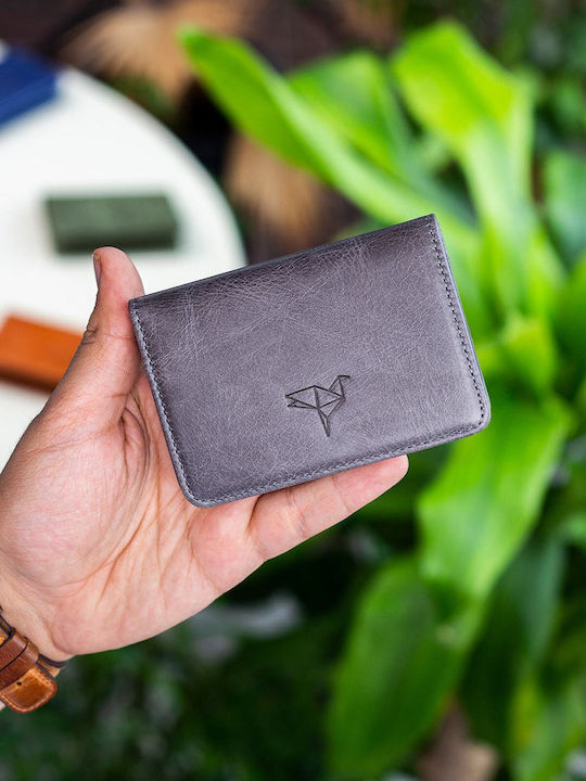 Leather Men's Card Wallet Green