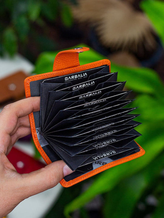 Кожен Мъжки Портфейл за Карти с RFID Червен