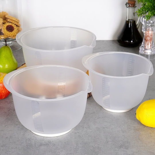Excellent Houseware Rührschüssel Kunststoff Gewicht 2.5lt 3 Stück