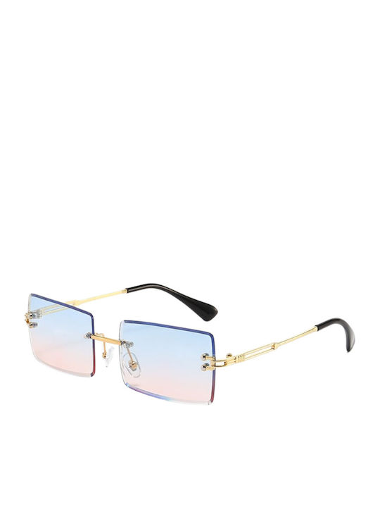 SeeVision Unisex Sonnenbrillen mit Silber Metallrahmen 50106-BLUEPINK