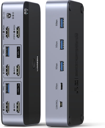 Ugreen Ak703 KVM & Data Switch with USB / HDMI / USB-C