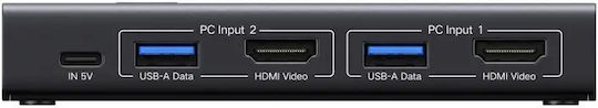 Ugreen Ak502 Ak502 KVM & Data Switch with USB / USB-C / HDMI / USB 3.0 / Audio