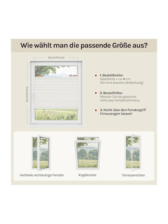 Woltu Щора За Засенчване Текстилна В Екрю Цвят Ширина 80xВисочина 220см