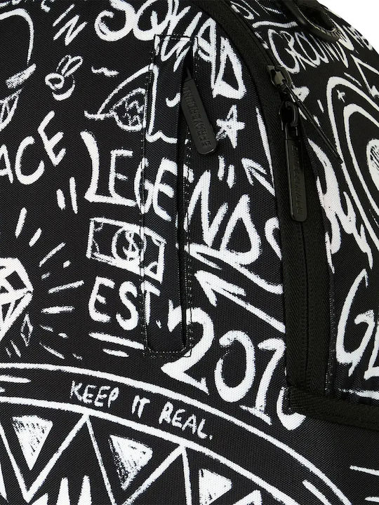 Sprayground Crazy Thoughts School Backpack Junior High-High School Black 29 x 15 x 46cm