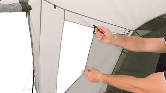 Easy Camp Huntsville Twin 800 Camping Tent Tunnel Khaki with Double Cloth 4 Seasons for 8 People 750x240x200cm