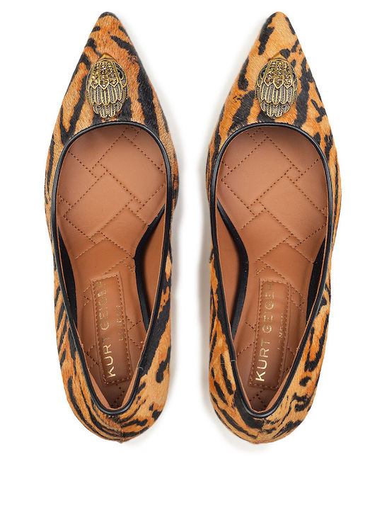 Pantofi cu toc Animal Print Maro