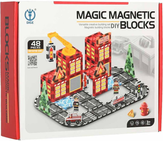 ikonka Jucărie magnetică de construcție pentru copii 3+ ani