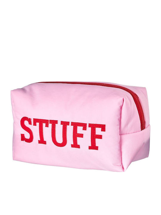 Gutes Zeug Kulturbeutel Rosa Rot Polyesters Länge 22cm X Breite 12cm X Höhe 13cm