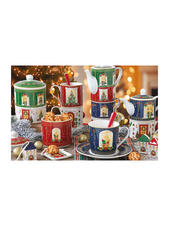 Easylife Festive Avenue Set Christmas Dessert Tower Stands Wooden Trees 4 Pieces