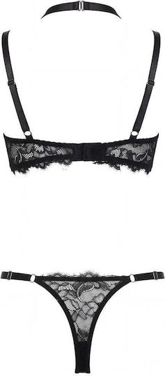 Black Lace Lingerie Set 2 Pieces Spalexline Sx1002
