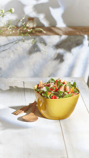 Emile Henry Ceramic Yellow Salad Bowl