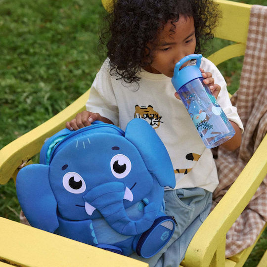 Affenzahn Tritan Kids Water Bottle Plastic with Straw Non Spill Unbelievable Underwater World 430ml
