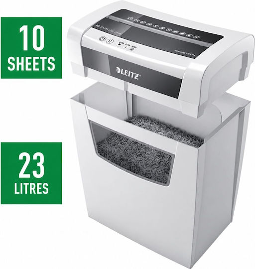 Leitz Document Shredder Cross Cut 10 Sheets with 23lt Bin