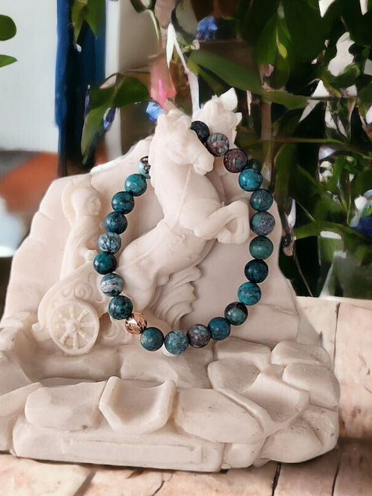 Brățară Naturală Howlite Turcoaz Americană Zina Piatra 925 Argint Accesorii Aur Roz