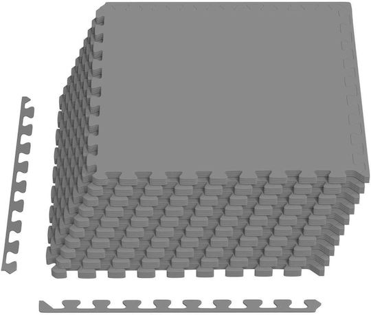 vidaXL Gym Puzzle Mats Grey 60x60cm 40 Pieces