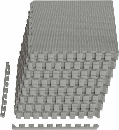 vidaXL Saltele Puzzle Pentru Sala De Sport Gri 60x60x2cm 24 Bucăți