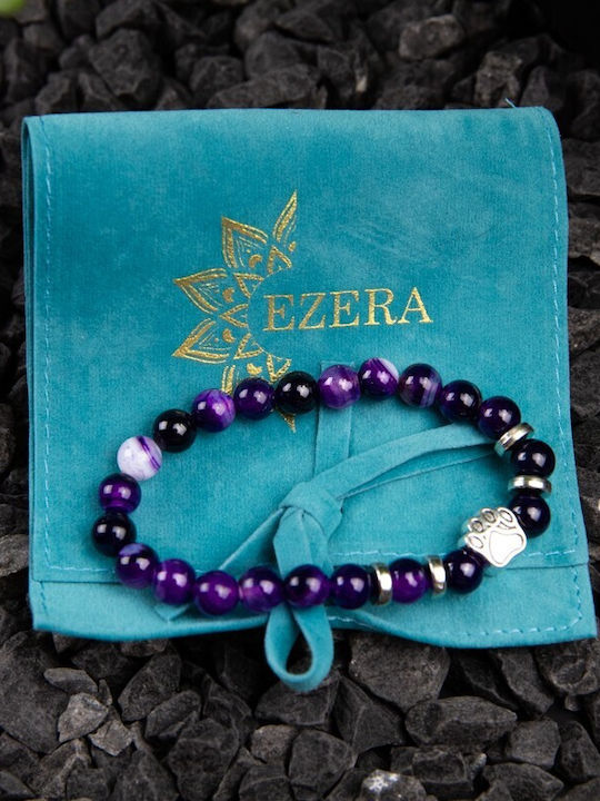 Ezera Armbänder Aus Natürlichen Achat Steinen Hund Pfoten Accessoire