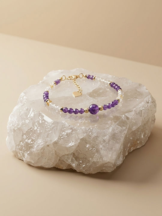 Elegant Adjustable Charlotte Bracelet Made Amethyst Citrine 925 Silver Gold Plated