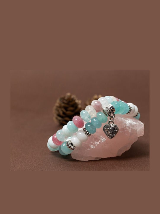 Dalia Module Bratari Handmade Pentru Femei Din Pietre Naturale Morganit Charm Inima