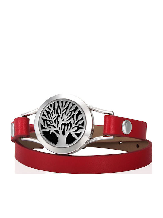 Aromatherapy Bracelet Double Blue Eco Leather Strap Live By Faith