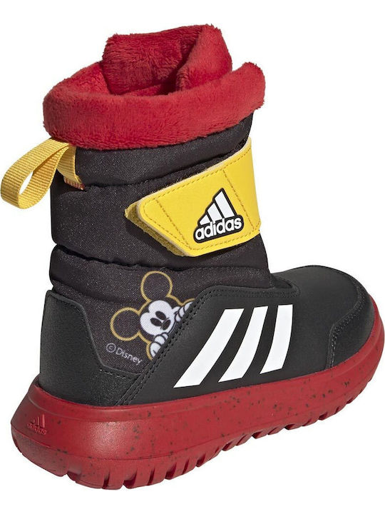 Winterplay x Disney Kinder-Schneestiefeletten mit Klettverschluss Core Black / Cloud White / Better Scarlet
