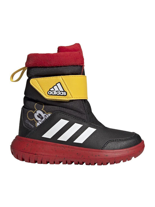 Winterplay x Disney Kinder-Schneestiefeletten mit Klettverschluss Core Black / Cloud White / Better Scarlet