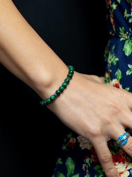 Malachite Bracelet Women Handmade Nayan 6mm Beads