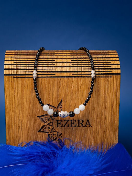 Shrey Choker Necklace Made Natural Black Spinel Stones Accessories 925 Silver Clasp System